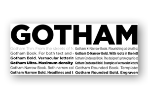 Gotham Font Tile