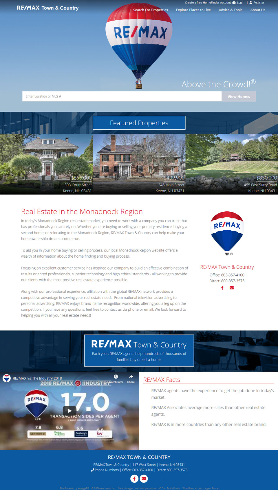 RE/MAX Town & Country website